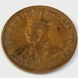 1924 Commonwealth Of Australia King George V Penny Copper Coin