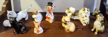 Porcelain Miniature Cats And Mice