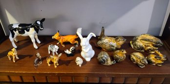 Large Grouping Of Miniature Porcelain Animal Figurines