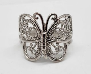 Gorgeous Sterling Silver Butterfly Ring