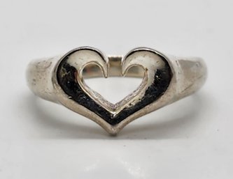 Vintage Sterling Silver Heart Ring