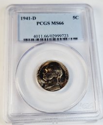 1941-D Proof Jefferson Nickel PCGS MS66 Graded Slab