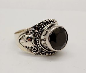 Bali, Shungite Ring In Sterling