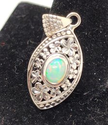 Bali, Ethiopian Welo Opal Pendant In Sterling