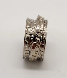 Size 6.5 Sterling Silver Elephant Spinner Ring