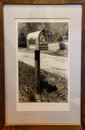 Framed Photograph Titled In Need Of A Little Paint Signed Illegibly  Mailbox