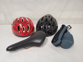 Cycling Helmets, Seat Saddle & New Neosling Hydration Water Bottle Holder