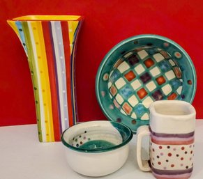 Four Vintage Pottery Pieces