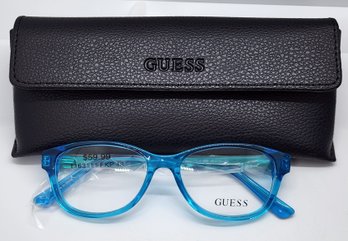 Guess Turquoise Blue Green Clear Kids Demo Lens Eyeglass Frames With Case