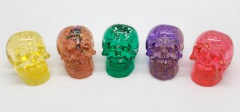 5 Handmade Decorative Colorful Skulls