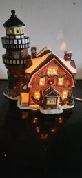 Lighted Christmas Village (Silo House)