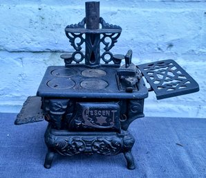 Vintage Cast Iron Crescent Miniature Stove