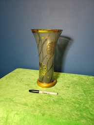 Mid Century Gold Accented Vase - - - - - - - - - - -- - -- - - - - - - - --- -- - - - - - -- - - Loc: BS1