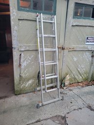 Aluminum Folding Extension Ladder. ---------------------------------------Loc Garage