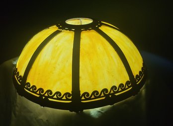 Stunning  - Alabaster And Bronze Lamp Shade. - - - - - -- -- - - - -- -- -- - - - - -- Loc: Back Room Closet