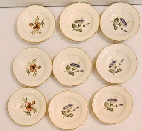 Set Of Nine 3' Royal Copenhagen Butter Plates