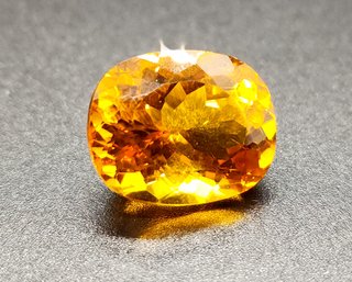 Beautiful Large, Orange Lab Created Sapphire