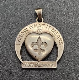 2005 New Orleans Sterling Pendant Signed By Artist Anne Dale