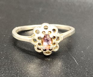 Vintage Amethyst Ring In Sterling Silver