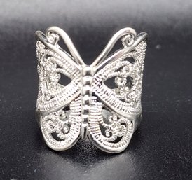 Fancy Sterling Silver Butterfly Ring