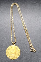 Vintage Gold Tone $10,000 Pendant Necklace