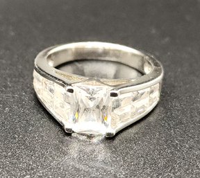 CZ Ring In Sterling Silver