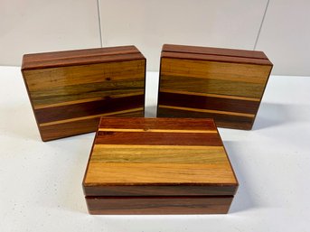 Wooden Jewel Or Trinket Tabletop Boxes