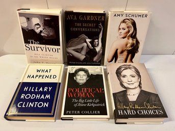 BOOK LOT: Hillary Clinton, Political Women, Ava Gardner, Amy Schumer, The Survivor (6)