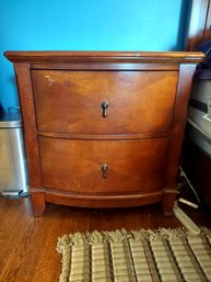 ASHLEY FURNITURE SOLID WOOD BEDSIDE TABLE 1 OF 2