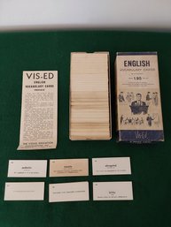 VINTAGE SET OF ENGLISH VOCABULARY CARDS