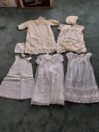 2 VINTAGE BABY CHRISTENING OUTFITS WITH ONE ORIGINAL BOX