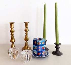 An Assortment Of Candlestick Decor