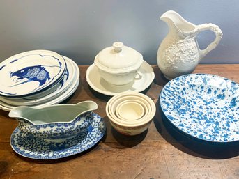 Transfer Ware, Enamel Ware, And More Ceramics