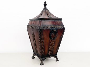 A Metal Lidded Urn