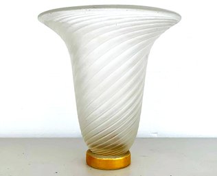 A Large Crystal Vase