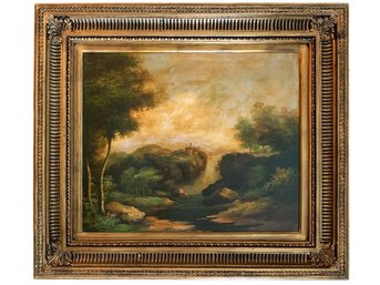 An Original Oil On Canvas, Landscape, Unsigned