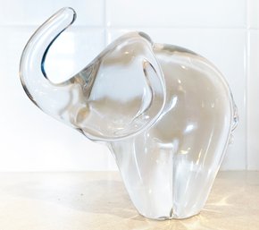 A Brazilian Art Crystal Elephant