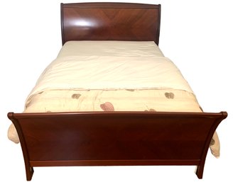 An Italian Modern Inlaid Marquetry Queen Sleigh Bed By ALF Italia