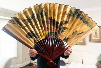 A Large Chinese Fan - Wall Decor