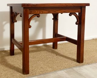 An Oak And Glass Side Table