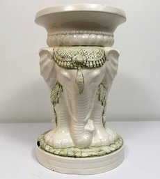 A Vintage Ceramic Elephant Form Jardiniere Stand