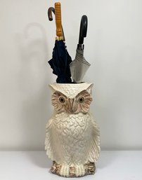 A Vintage Ceramic Owl Umbrella Stand