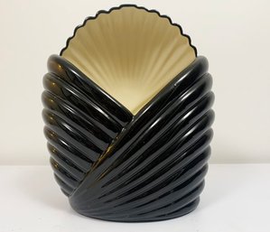 A 1980's Deco Revival Art Ceramic Vase By Lovina