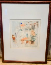 Abstract Lithograph Entitled Number Window 1, Signed Chuck Davidson?