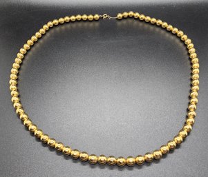 Vintage Gold Tone Beaded Necklace