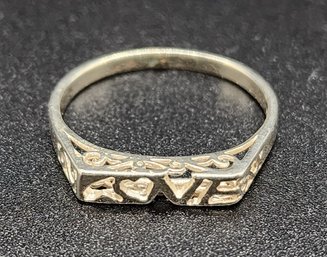 Vintage Sterling Silver Love Ring