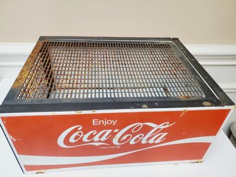 Vintage Coca Cola Metal Coke Machine Cooler Top Piece