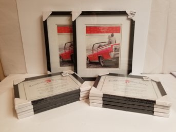 Eight Certificates Of Excellence Frames & Two 8x10 Picture Frames - NEW