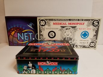 Monopoly Games: Medical, 1935 Commemorative Edition & Net.opoly  #1