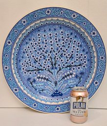 Handmade By Ilyas Round Tree Of Life Platter From Kuthaya, Turkey